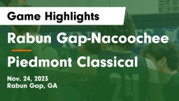 Rabun Gap-Nacoochee  vs Piedmont Classical Game Highlights - Nov. 24, 2023