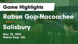 Rabun Gap-Nacoochee  vs Salisbury  Game Highlights - Nov. 25, 2023
