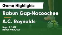 Rabun Gap-Nacoochee  vs A.C. Reynolds Game Highlights - Sept. 8, 2022