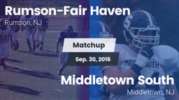 Matchup: Rumson-Fair Haven vs. Middletown South  2016