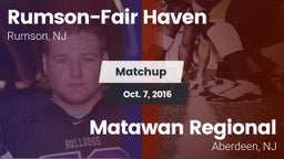 Matchup: Rumson-Fair Haven vs. Matawan Regional  2016