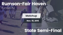 Matchup: Rumson-Fair Haven vs. State Semi-Final 2016
