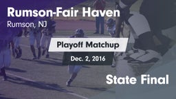 Matchup: Rumson-Fair Haven vs. State Final 2016