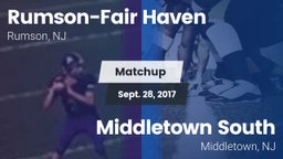 Matchup: Rumson-Fair Haven vs. Middletown South  2017