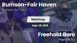 Matchup: Rumson-Fair Haven vs. Freehold Boro  2018
