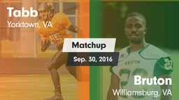 Matchup: Tabb  vs. Bruton  2016