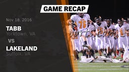 Recap: Tabb  vs. Lakeland  2016