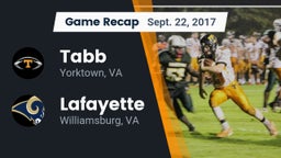 Recap: Tabb  vs. Lafayette  2017