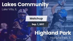 Matchup: Lakes Community HS vs. Highland Park  2017
