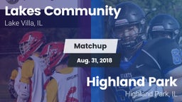 Matchup: Lakes Community HS vs. Highland Park  2018