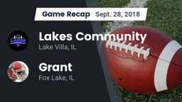 Recap: Lakes Community  vs. Grant  2018