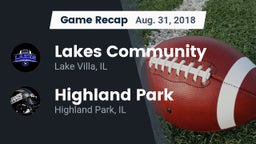 Recap: Lakes Community  vs. Highland Park  2018