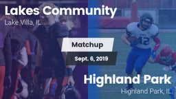 Matchup: Lakes Community HS vs. Highland Park  2019
