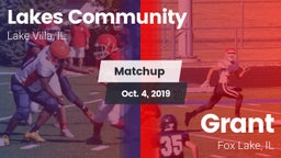 Matchup: Lakes Community HS vs. Grant  2019