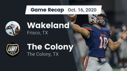 Recap: Wakeland  vs. The Colony  2020