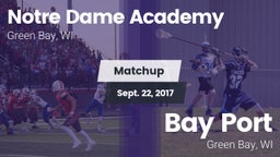 Matchup: Notre Dame Academy vs. Bay Port  2017