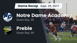 Recap: Notre Dame Academy vs. Preble  2017