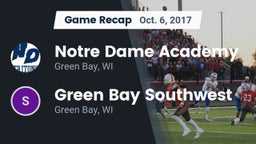 Recap: Notre Dame Academy vs. Green Bay Southwest  2017