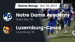 Recap: Notre Dame Academy vs. Luxemburg-Casco  2017