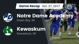 Recap: Notre Dame Academy vs. Kewaskum  2017