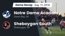 Recap: Notre Dame Academy vs. Sheboygan South  2018