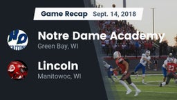 Recap: Notre Dame Academy vs. Lincoln  2018