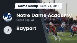 Recap: Notre Dame Academy vs. Bayport  2018