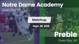 Matchup: Notre Dame Academy vs. Preble  2018