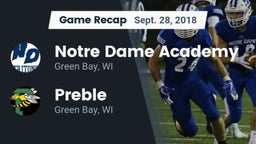 Recap: Notre Dame Academy vs. Preble  2018