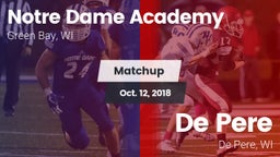 Matchup: Notre Dame Academy vs. De Pere  2018