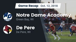Recap: Notre Dame Academy vs. De Pere  2018
