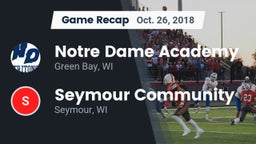 Recap: Notre Dame Academy vs. Seymour Community  2018
