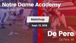 Matchup: Notre Dame Academy vs. De Pere  2019