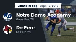 Recap: Notre Dame Academy vs. De Pere  2019