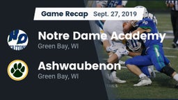 Recap: Notre Dame Academy vs. Ashwaubenon  2019