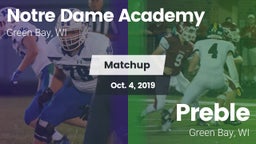 Matchup: Notre Dame Academy vs. Preble  2019