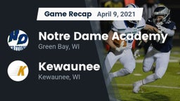Recap: Notre Dame Academy vs. Kewaunee  2021