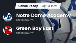 Recap: Notre Dame Academy vs. Green Bay East  2021