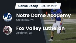 Recap: Notre Dame Academy vs. Fox Valley Lutheran  2021