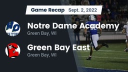 Recap: Notre Dame Academy vs. Green Bay East  2022