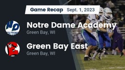 Recap: Notre Dame Academy vs. Green Bay East  2023