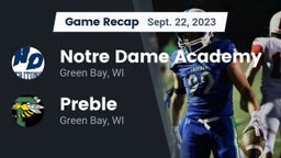 Recap: Notre Dame Academy vs. Preble  2023