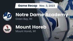 Recap: Notre Dame Academy vs. Mount Horeb  2023