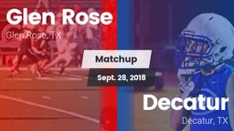 Matchup: Glen Rose High vs. Decatur  2018