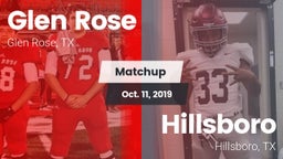 Matchup: Glen Rose High vs. Hillsboro  2019