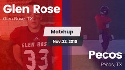 Matchup: Glen Rose High vs. Pecos  2019