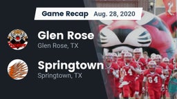 Recap: Glen Rose  vs. Springtown  2020