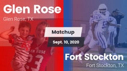 Matchup: Glen Rose High vs. Fort Stockton  2020