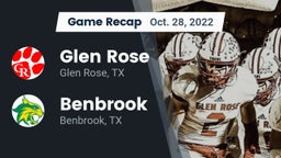 Recap: Glen Rose  vs. Benbrook  2022