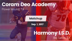 Matchup: Coram Deo Academy vs. Harmony I.S.D. 2017